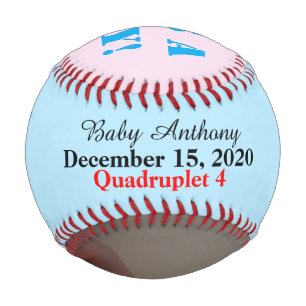Baby Boy Quadruplet Blue Pink Foto Baseball