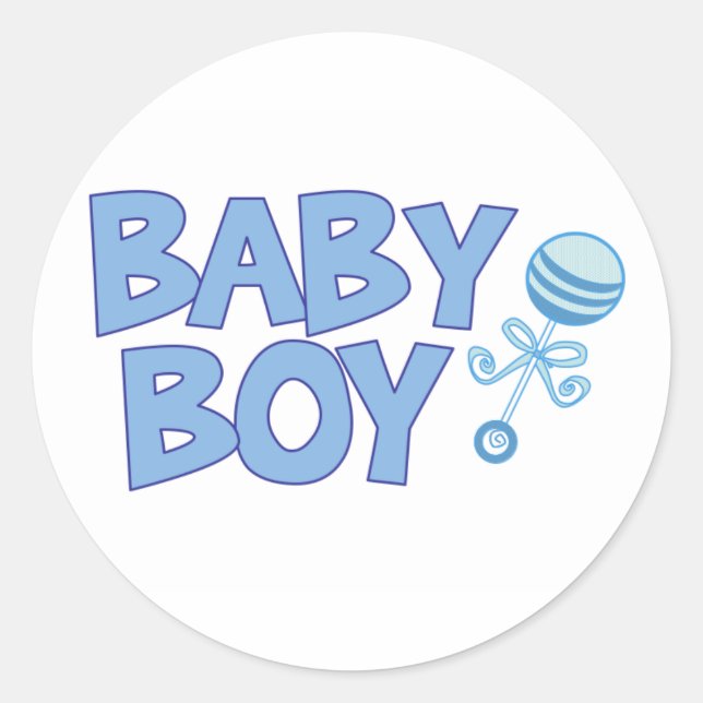 Baby Boy Runder Aufkleber (Vorderseite)