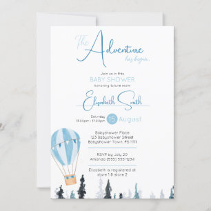 Baby Boy Rustic aventure babyshower Invitation