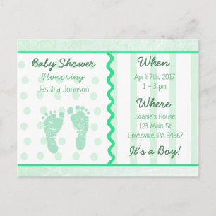 Baby Boy Sage Green Baby shower Invitation