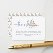 Baby Boy Sail Shower Book for Baby Card