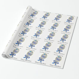 Baby Boy Shower Blue Baby Rattle Geschenkpapier