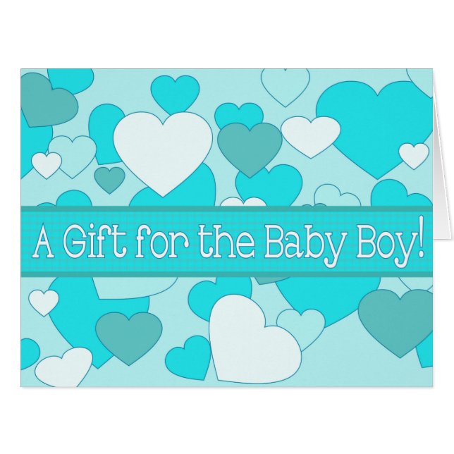 Baby Boy Shower Carte cadeau (Devant horizontal)