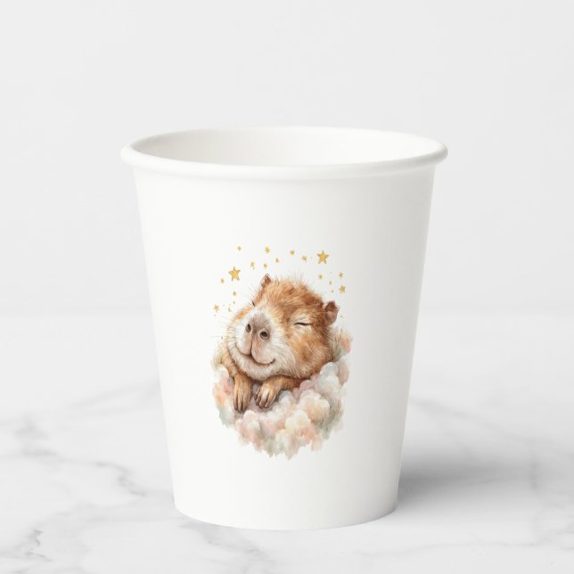 Baby Boy Shower Cup • Capybara Design Pappbecher (Vorderseite)