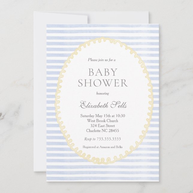 Baby Boy Shower Invitation Einladung (Vorderseite)