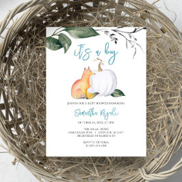 Baby Boy Shower Invitations Watercolor Fox Citroui