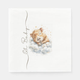 Baby Boy Shower • Oh Baby Capybara Design Serviette