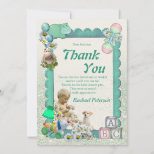 Baby Boy Shower Tweete Dankeskarte