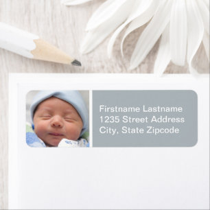 Baby Boy Slate Gray Foto Rücksendeadresse