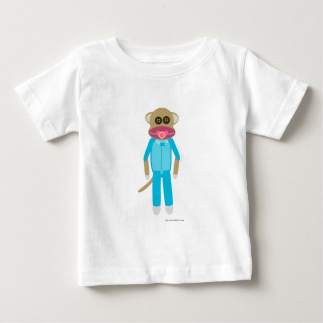 Baby Boy Sock Monkey Baby T-shirt (Vorderseite)