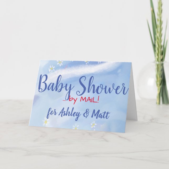 Baby Boy Soft Daisies Watercolor Carte Cadeau (Devant)