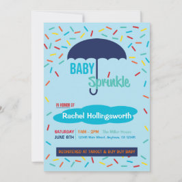 Baby Boy Sprinkle Umbrella Einladung