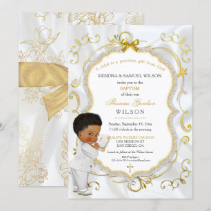 Baby Boy Taufe Kommune Christening Bibel Einladung