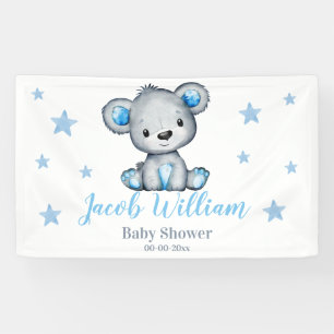 Baby Boy Teddy Banner Bannière Signal Arrière-plan