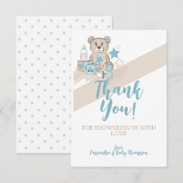 Baby Boy Teddy bear Dankeschön Karte