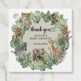 Baby Boy Tropical Jungle Safari Animals Dusche Geschenkanhänger