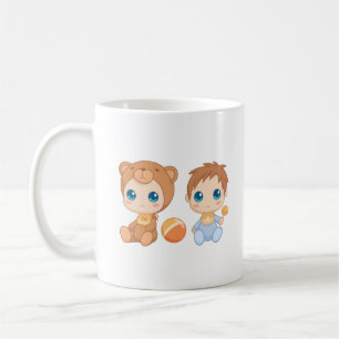Baby Boy Twins Bear Jumpsuit Kaffeetasse
