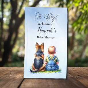 Baby Boy und seine deutsche Shepherd-Puppy-Baby-Du Banner