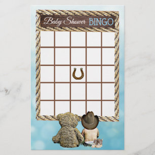 Baby Boy und Teddy Bear Baby Shower Spiele Flyer