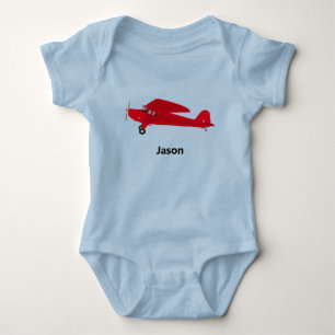 Baby Boy Vintag Airplane Bodyssuiten mit 1 Stück Baby Strampler