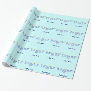 Baby Boy Wäsche Es ist ein Junge! Personalisierbar Geschenkpapier
