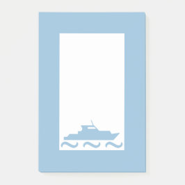 Baby Boy's Blue Boat Post-it Klebezettel