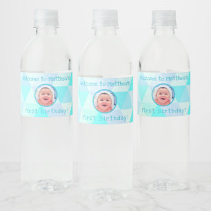 Baby Boys erster Geburtstag Flaschenetikett