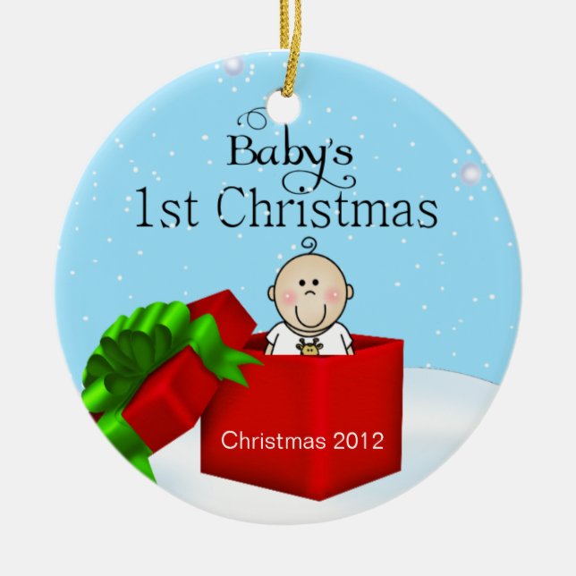 Baby Boy's First Christmas Ornament (Vorne)