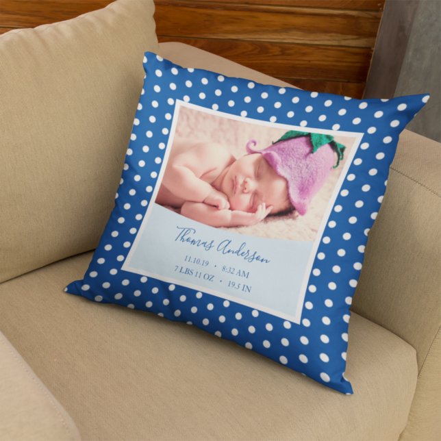 Baby Boys mit Geburtsstaten und Foto Kissen (Von Creator hochgeladen)