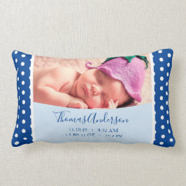 Baby Boys mit Geburtsstaten und Foto Lendenkissen