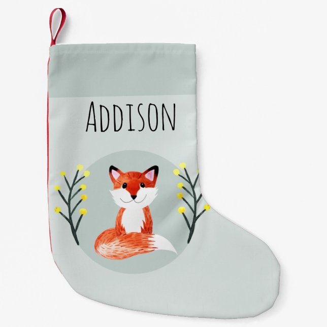 Baby Boys Niedliche Waldhühner Fox Kinder Kleiner Weihnachtsstrumpf (Vorderseite)