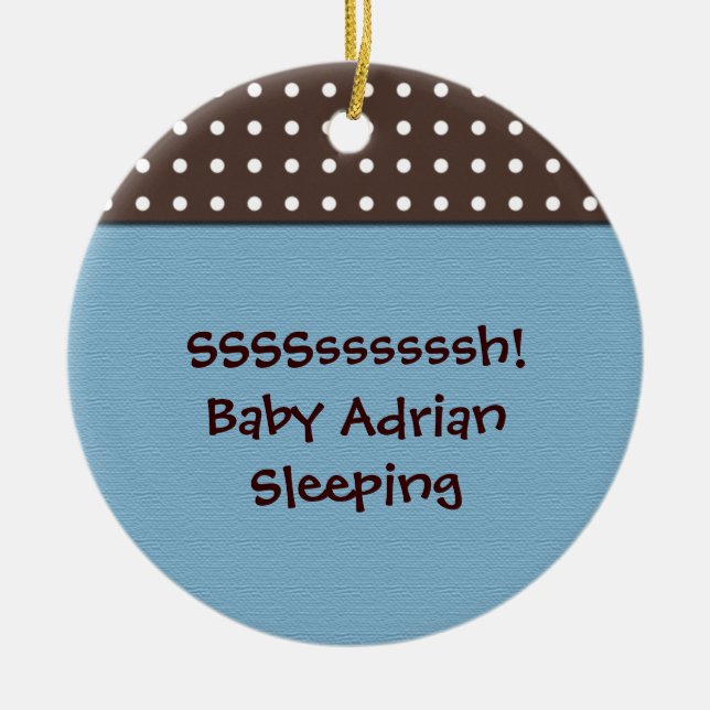 Baby Boy's Room Blue Türhänger Keramik Ornament (Vorne)