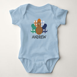 Baby Boys Watercolor Kariert Türkei Baby Strampler