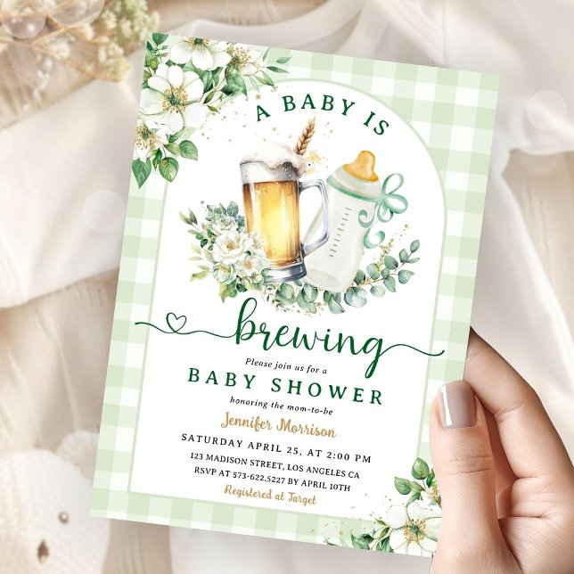Baby braut Baby Duwer Beer Gender Neutral Einladung (Von Creator hochgeladen)