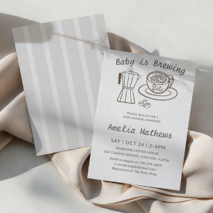 Baby braut Baby Shower mit Kaffeekanne