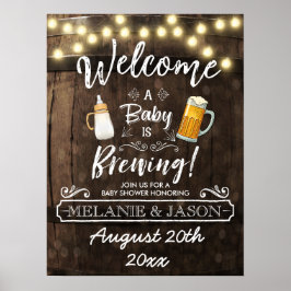 Baby Braut Babydusche Begrüßung Poster