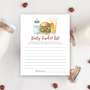 Baby braut Bier - Baby Eimer Liste