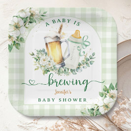Baby Braut Bier Babydusche Pappteller