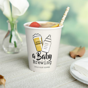 Baby braut Bier Babyflasche Beige Babyparty Pappbecher