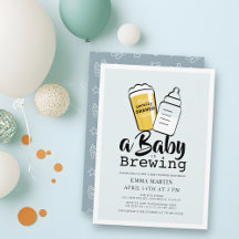 Baby braut Bier Babyflasche Blau Babyparty
