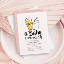 Baby braut Bier Babyflasche Rosa Babyparty