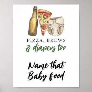 Baby braut Bier Errate den Babynahrung Namen Poster