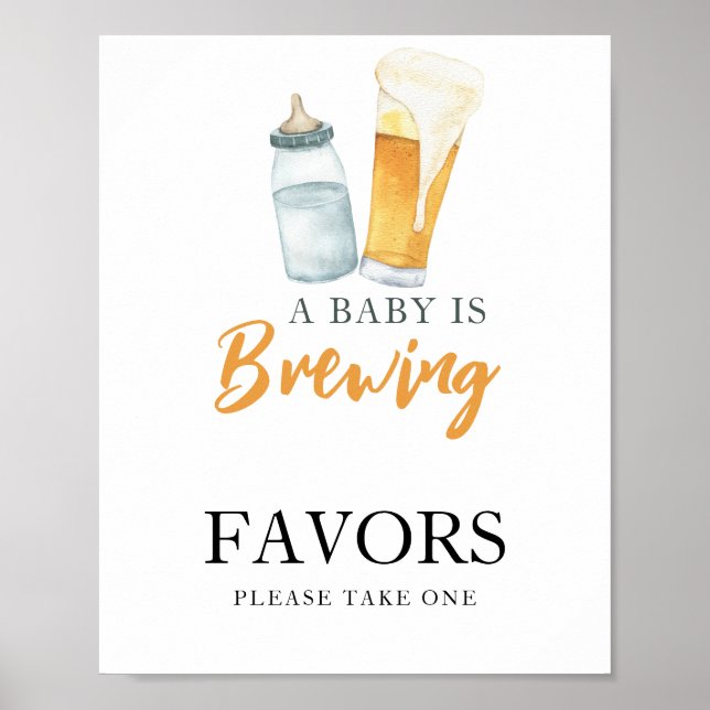 Baby braut Bier Favors Poster (Vorne)