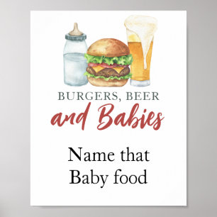 Baby braut Bier Name für Babynahrung Poster