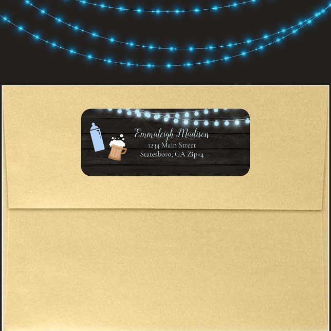 Baby Braut Blue Baby Dusche Rücksendeadresse (Von Creator hochgeladen)