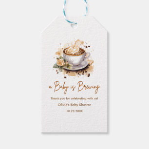 Baby braut braunen Kaffee Baby Shower Danke Geschenkanhänger