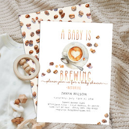 Baby Braut Coffee Baby Dusche | bearbeitbar Einladung