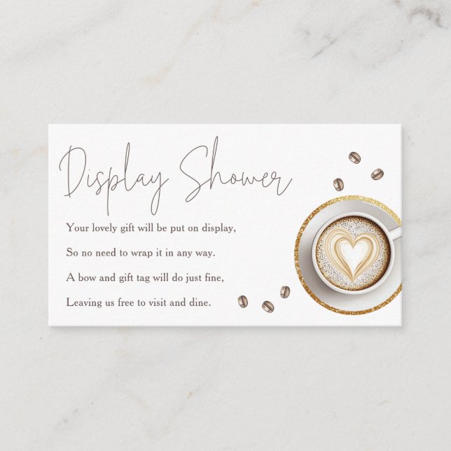 Baby Braut Coffee Baby Dusche Dusche Begleitkarte (Vorderseite)