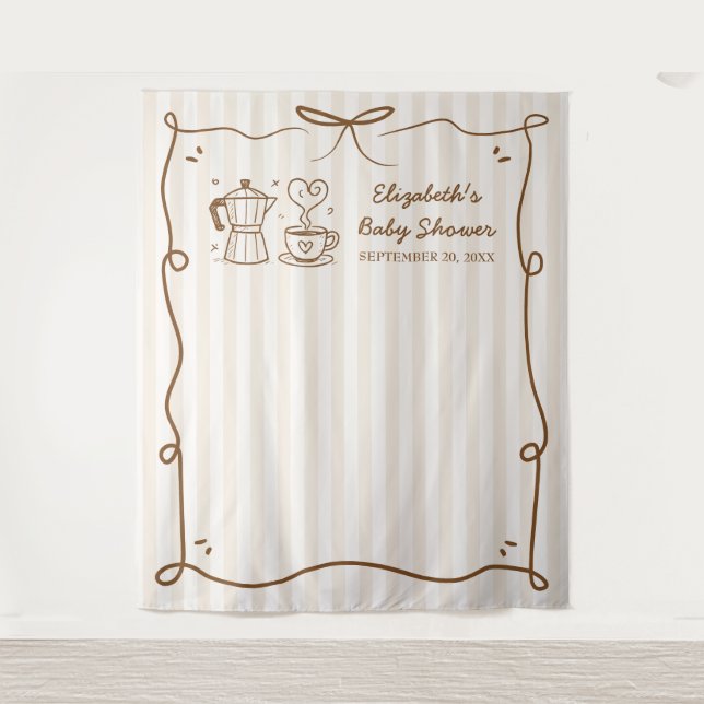 Baby Braut Coffee Baby Dusche Wandteppich (Vorderseite)