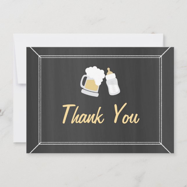 "Baby braut" danken Ihnen Dankeskarte (Vorderseite)